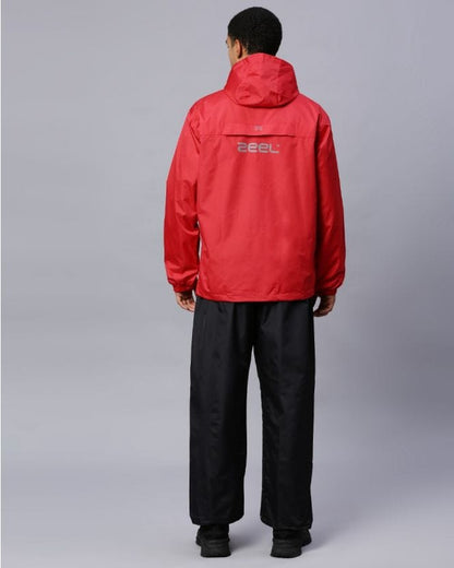 Stylish Paprika Red Color Raincoat Set for Men