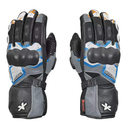 Viaterra Kruger Blue and Orange Riding Gloves