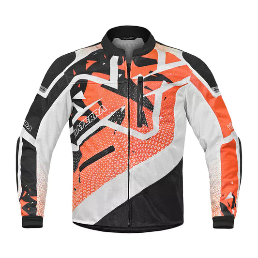Buy Viaterra Off-Road Riding Jacket-White and Orange Online