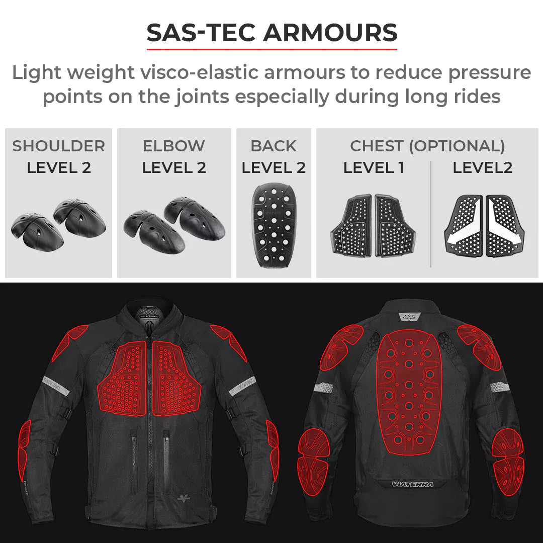 Viaterra Spencer Street Mesh Riding Jacket Black