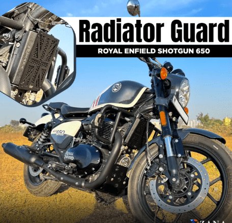 Zana Radiator Guard For Shotgun 650 (Black ,UK Flag ,Stainless Steel ) ZI-8285