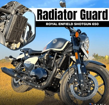 Zana Radiator Guard For Shotgun 650 (Black ,UK Flag ,Stainless Steel ) ZI-8285