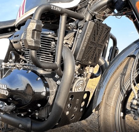 Zana Radiator Guard For Shotgun 650 (Black ,UK Flag ,Stainless Steel ) ZI-8285