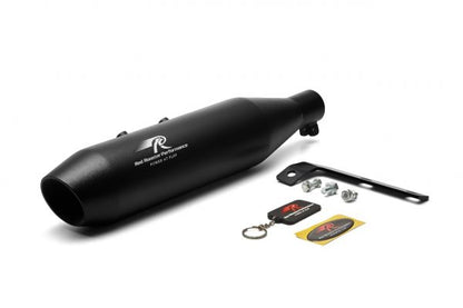 Red Rooster Rumbler Max–Black Matte Exhaust for RE Meteor 350