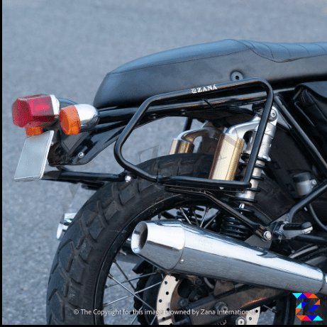 ZANA Saddle Stays MS with Exhaust Shield, Matte Black Texture, for GT/Interceptor 650 ZI-8121