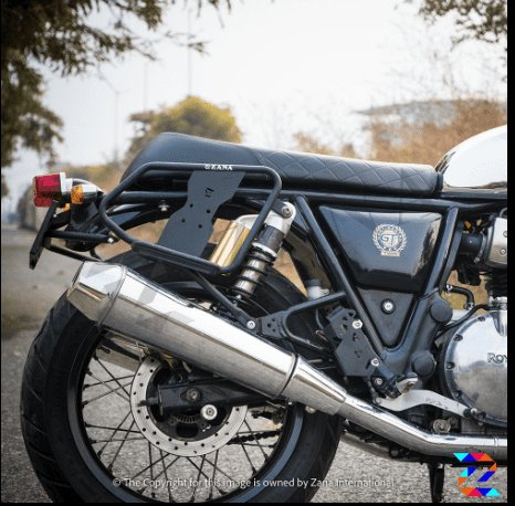 ZANA Saddle Stays MS with Exhaust Shield and Jerry Can Mounting, Matte Black Texture for GT/Interceptor 650 ZI-8134