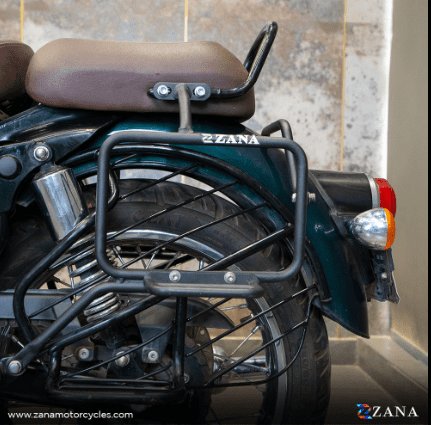 ZANA Saddle Stays Mild Steel  with Exhaust Shield Texture Matt Black For Classic 350 Reborn ZI-8349