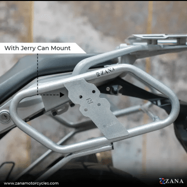 Zana SADDLE STAY SILVER WITH JERRY CAN MOUNT FOR BMW G310R ZI-8239