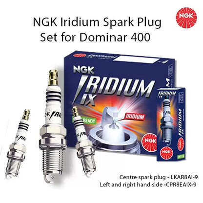 ngk iridium spark plug set for dominar 400