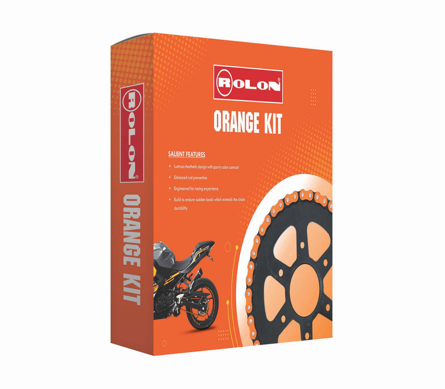 Rolon Pulsar RS 200 Orange Chain Sprocket Kit