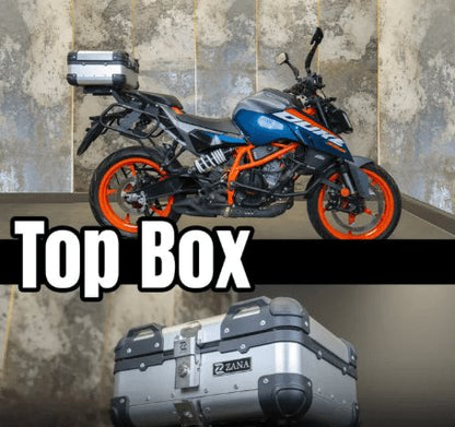 Zana Universal Top Box Aluminium (22 Litre) R-Flat Silver ZI-TB-019