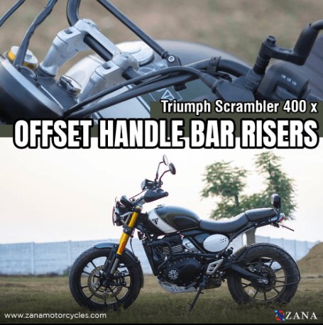 OFFSET HANDLE BAR RISER SILVER
