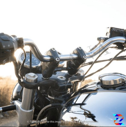 ZANA Pull Back Angular Handlebar Riser Matte Black Texture, for GT/Interceptor 650 ZI-8119