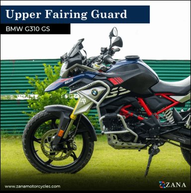 Zana Upper fairing guard for BMW 310 GS (Silver , Stainless Steel) ZI-8457