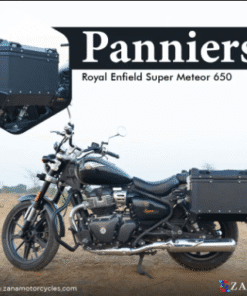 Panniers( 36 LTR ) Aluminium L-Flat Black With Frame For Super Meteor 650
