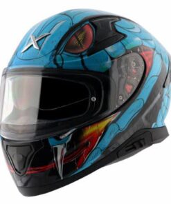 AXOR Apex Venomous Helmet Black Neon Blue Glossy