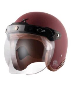 AXOR Retro Jet Helmet Matt Chestnut Red Riders Junction