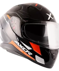 axor apex turbine gloss full face helmet black orange 4