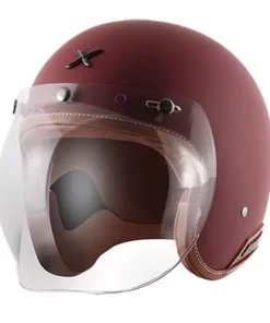 axor jet open face dull chestnut red helmet 2