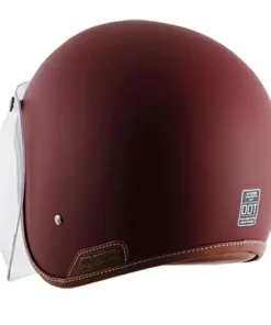 axor jet open face dull chestnut red helmet 3