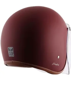 axor jet open face dull chestnut red helmet 5