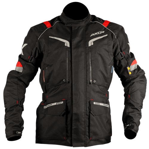 AXOR VALOUR Riding Jacket – Black Red - Sapmotors