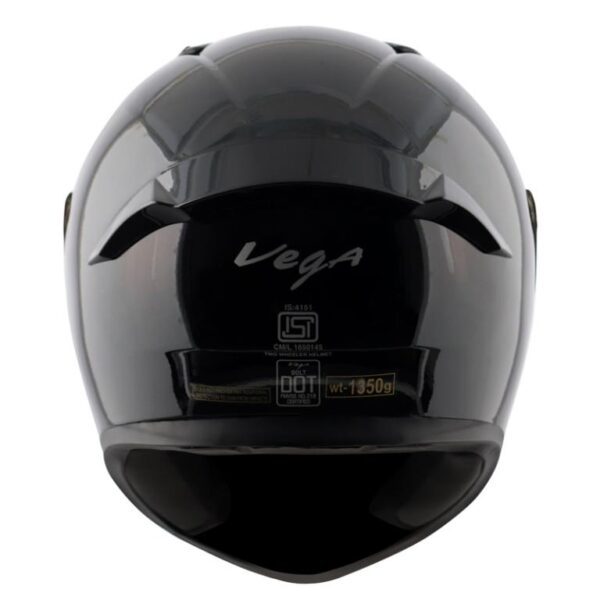 vega bolt full black helmet