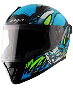 Vega Bolt Bunny Black Neon Blue Helmet Riders Junction