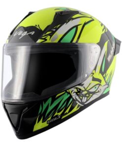 Vega Bolt Bunny Black Neon Yellow Helmet Riders Junction 2