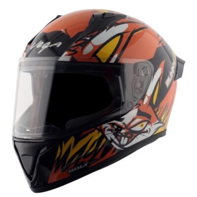 Vega Bolt Bunny Black Orange Helmet Riders Junction
