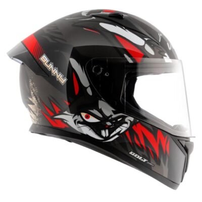 Vega Bolt Bunny Black Red Helmet