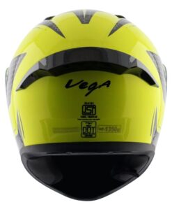 Vega Bolt Hyper Neon Yellow Black Helmet Riders Junction 1