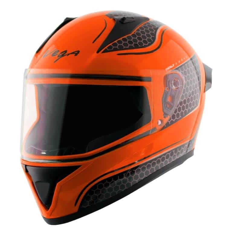 Vega Bolt Hyper Orange Black Helmet Riders Junction 2