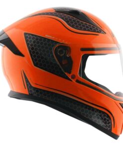 Vega Bolt Hyper Orange Black Helmet Riders Junction 3