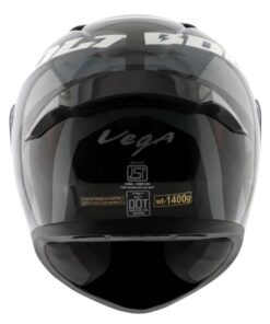 Vega Bolt Macho Black Grey Helmet Riders Junction 1
