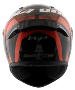 Vega Bolt Macho Black Orange Helmet Riders Junction 1 1