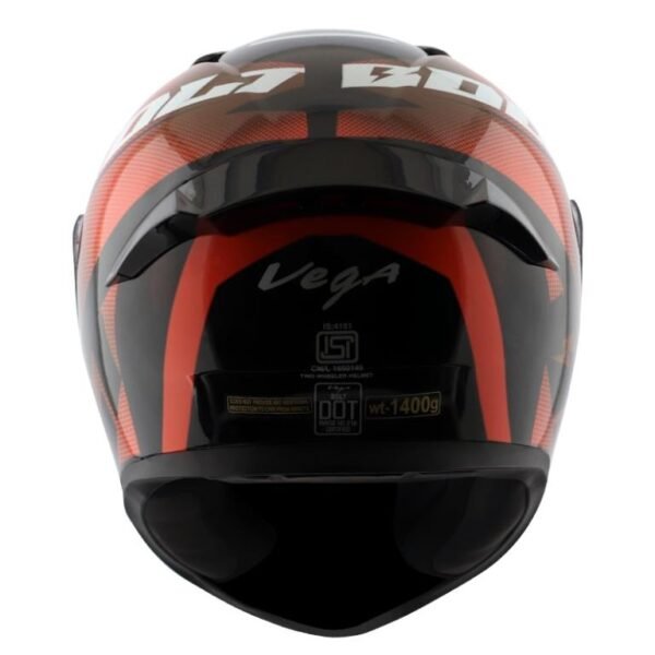 Vega Bolt Macho Black Orange Helmet Riders Junction 1 1