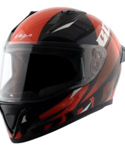 Vega Bolt Macho Black Orange Helmet Riders Junction 1