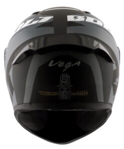 Vega Bolt Macho Matt Black Grey Helmet Riders Junction 2