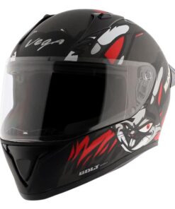 Vega Bolt Matt Black Red Helmet Riders Junction