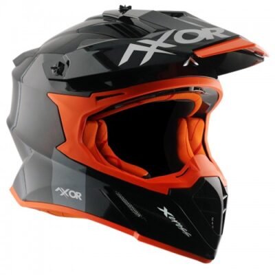 AXOR Off Road Helmet Matt Black Orange