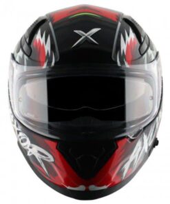 Apex Falcon Mens Helmet Glossy Black Red