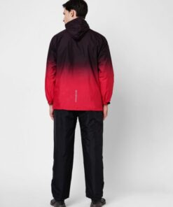 Black and Red Stylish Raincoat Set for Men