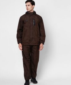 Deep Brown Raincoat Set for Mens