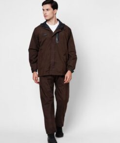 Deep Brown Raincoat Set for Mens