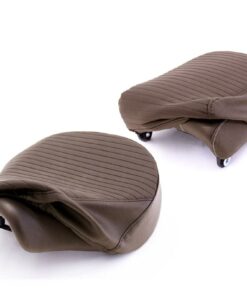 Brown Pleated Seat Cover for Meteor 350