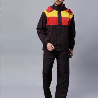 Road Riders Brown and Yellow Raincoat Set for Mens (Jacket+Pant) – Zeel