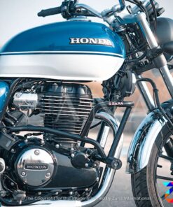 Matt Black Crash Guard with Slider for Honda CB350