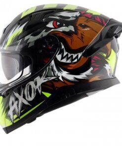 Falcon Mens Helmet Glossy Black Neon Yellow