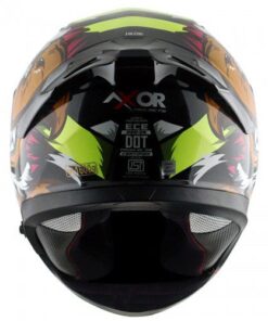 Falcon Mens Helmet Glossy Black Neon Yellow